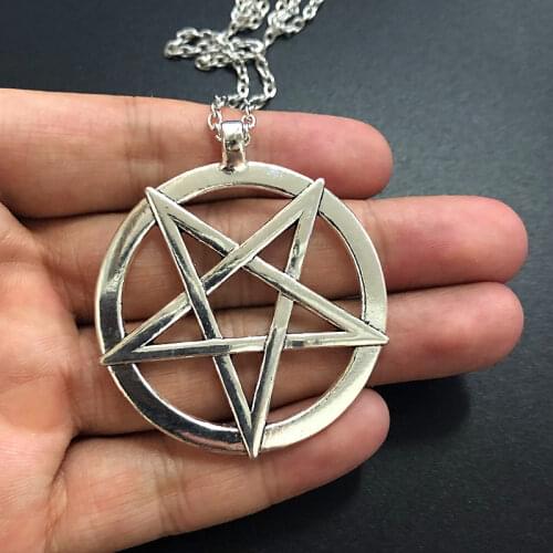 Inverted Five-pointed Star Pendant Satan Symbol Down Five-pointed Star Necklace/Keychain Amulet Jewelry