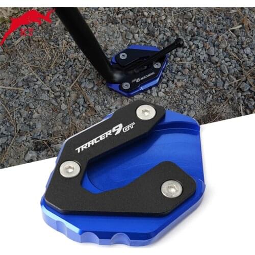 For Yamaha TRACER 9 GT TRACER 9GT 2021 Motorcycle CNC Kickstand Foot Side Stand Extension Pad Support Plate