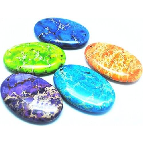 Socharming luxury pendant for necklace making nature imperial stone size 40x60mm many colors available