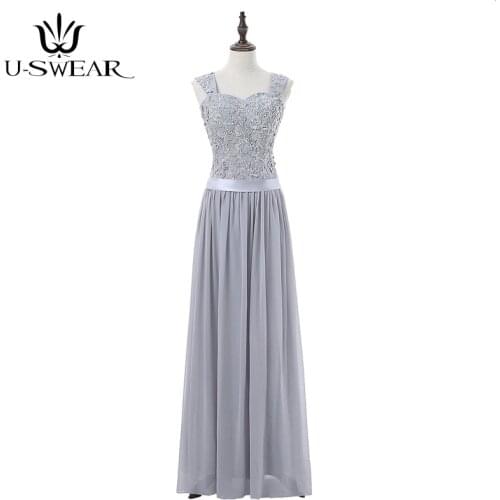 Silver Evening Dresses Sweetheart Chiffon Appliques Lace Beading Women Long Evening Gown Prom Dresses Robe De Soiree