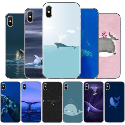 Whale Silicone Phone Case For iPhone 11Pro Max 11 XR XS Max X 8 7 6 6S Plus 5 5S SE 2020 Cover