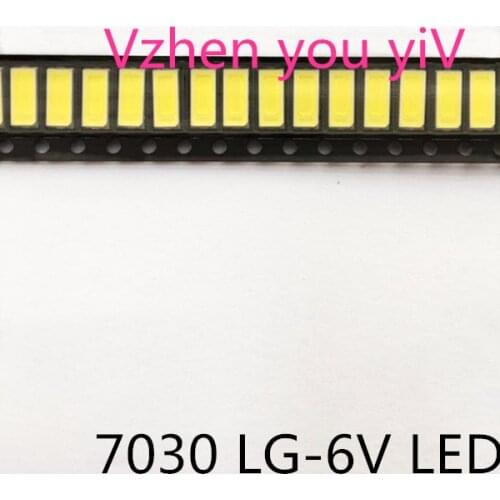 50pcs FOR LG 7030 SMD LED High Power Cold White Diode 110LM 6V TV Television Backlit Super Bright Diodo LED SMD 7030 Cool White