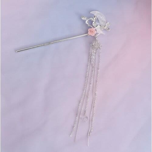 New Design Women Girl Chinese Wedding Bride Dress Headpieces Pearls Beads Long Tassel Step Shake Hairpins Hair Sticks Jewelry