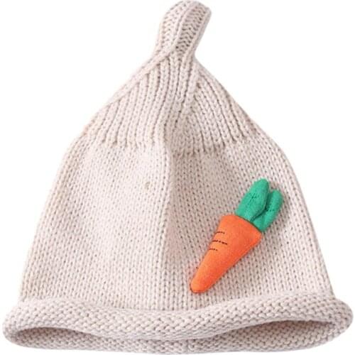 Winter Hats Baby Hat Cute Warm Kids Girls Boys Baby Fruit Design Hats Knitted Wool Hemming Caps