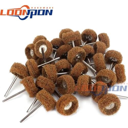 10-100pcs Grinding Nylon Scrub Brush Fiber Grit 80 Grinding Grinding Head Polishing Wheel For Dremel Grinding Tools