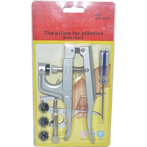 DK-001 Multi Functional Tools Stainless Steel Plier For Snap Button Installation Tool Of T3T5T8 Resin Plastic Snap 10PCS