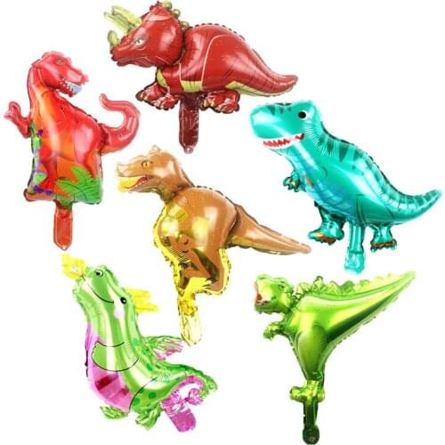 100pcs Dinosaur foil balloon boys animal balloons childrens dinosaur birthday party jurassic world decorations dino balloons