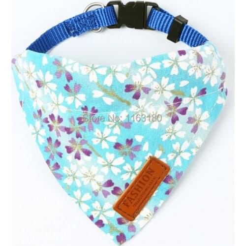 144 pcs/lot Japanese Style Dog Bandanas Cotton Washable Pet Bandanas Scarf Dog Accessories