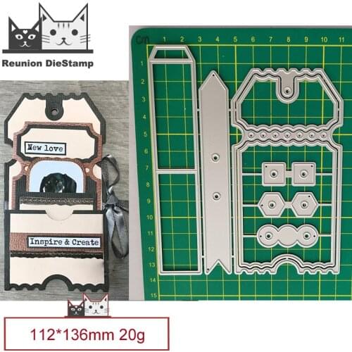 2021Christma s Cut Die Label Tag Metal Cutting Dies Decorative Scrapbooking Steel Craft Die Cut Embossing Paper Cards Stencils