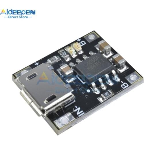5Pcs/lot 5V-6V to 4.2V 1A Single Cell Lithium Battery Charging Charger Module TC4056 TC4056A Micro USB Power Supply Board TP4056