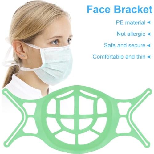5 Pcs 3Color 3D Face Mask Inner Bracket Holder Internal Support Frame Under Frame Lipstick Protector More Space To Breath