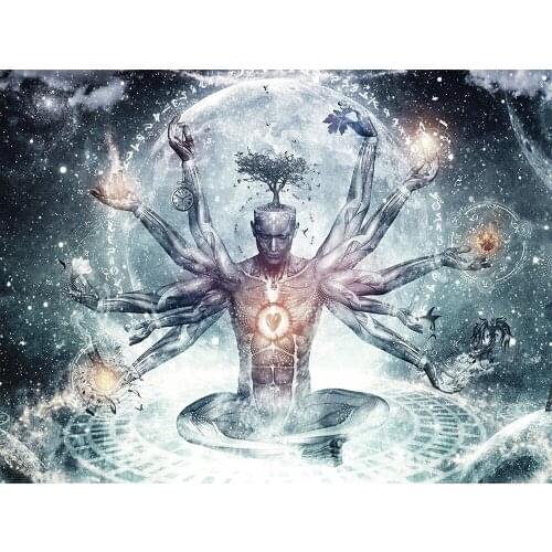 5D DIY Diamond Painting embroidery Fantasy full square "Buddha Zen universe" decorative Round diamond cross stitch craft WG1897