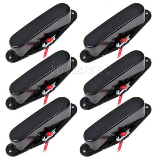 6Pcs Pickup Guitar Neck Pickup Ferrite Magenet Black For Fender Tele Guitar Replacement