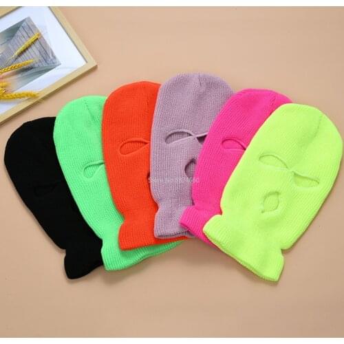 Balaclava Mask Hat Winter Cover Neon Mask Green Halloween Caps For Party Motorcycle Bicycle Ski Cycling Balaclava Pink Masks