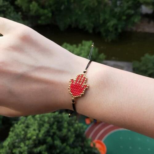 FAIRYWOO Miyuki Bead Bracelet Palm Bracelets Punk Jewelry Handmade Drawstring Charm Bracelets Pulseras Mujer Moda 2019 Bohemia