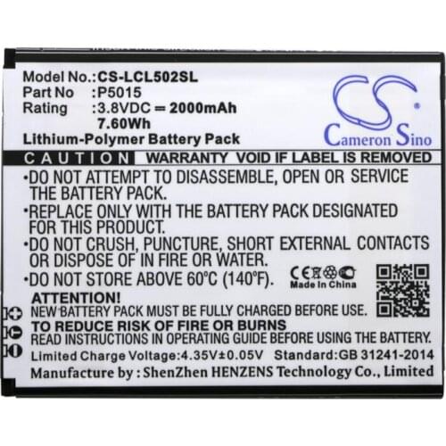 Cameron Sino 2000mAh battery for LOGICOM L-ITE 502 P5015 P5015(1ICP4/58/74) Mobile, SmartPhone Battery