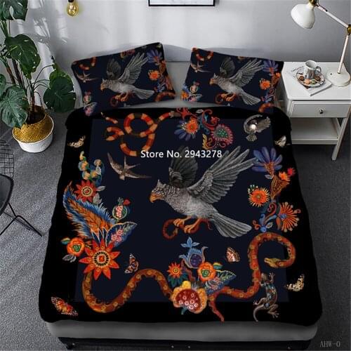 Home Textile Bedding Set Deluxe Full-Size Fashion Punk Pattern Duvet Quilt Cover Pillowcase Pillowcase Adult Bedroom Decoration