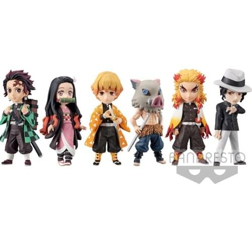5Pcs/Set Original Banpresto Demon Slayer Movie WCF Kamado Nezuko Tanjirou Kyoujurou Action Figure Toys Anime Figurals Brinquedos