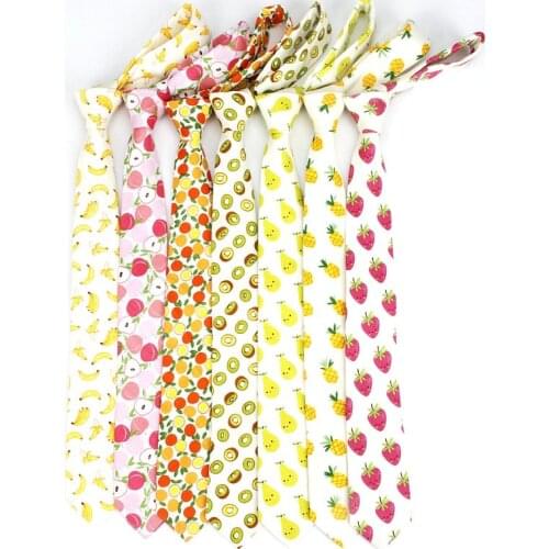 2019 Brand New Hot Sell Mens Fashion Banana Pear Neck Ties For Man Casual Skinny Tree Printed Adults Male Necktie Corabtas