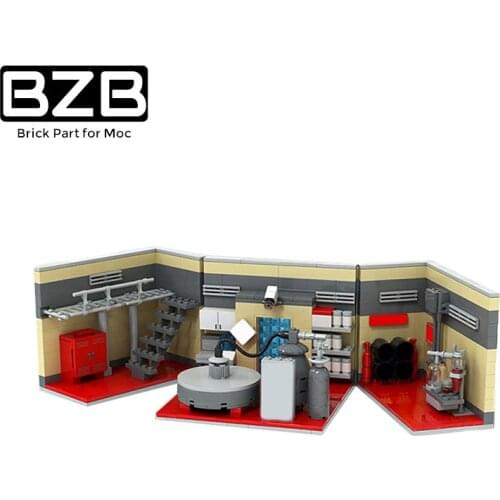 BZB MOC Poison Maker Destroy Laboratory Creative High-tech Building Block Model Kids Toys DIY Building Block Parts Best Gift