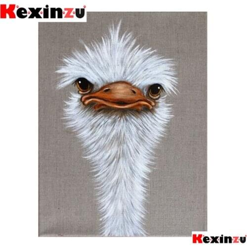 Kexinzu 5d diy Diamond Painting kit Christmas Bird Cross stitch ostrich Diamond Embroidery DIY 5D Diamond Mosaic decoration gift