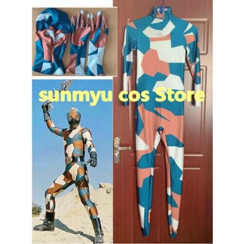 Dai Sentai Goggle-V Madaraman bodysuits with head mask and gloves Cosplay Costume Custom Size Customize Halloween