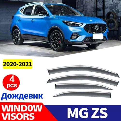 FOR MG ZS 2020 2021 Windows Visor Car Rain Shield Deflectors awning Trim Cover Exteror Smoke Guard Car Accessories Auto Styline