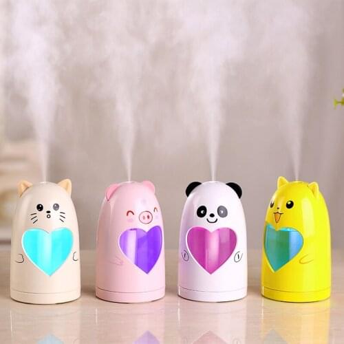 Creative new cute pet cat heart-shaped humidifier Cute desktop ornaments usb humidifier low noise