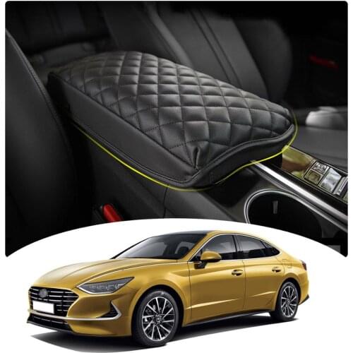 LFOTPP Car Armrest Box Cover For Sonata DN8 2020 Central Control Armrest Container Pad Auto Interior Dedication Accessories