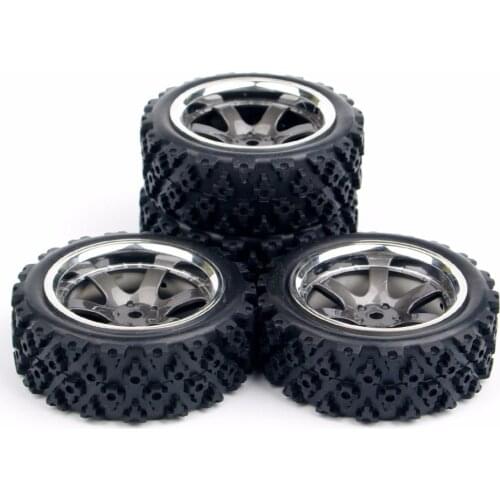Hot Sales 4pcs/set 1:10 RC Rubber Tires F HSP HPI RC Rally Tires Wheel Rim 1:10 Racing Off Race Car