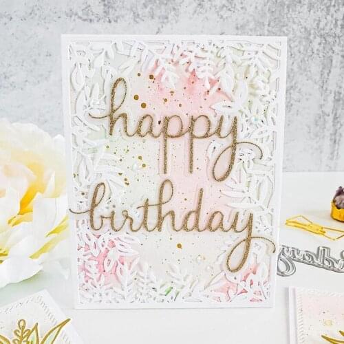 Happy Birthday Metal Cutting Dies Cut Scrapbooking Paper Craft Handmade Card Punch Art Cutter Decorative