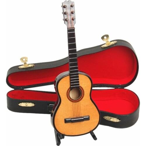 2018Mini8CM classical guitar model decoration mini musical instrument model guitar box doll home decoration props