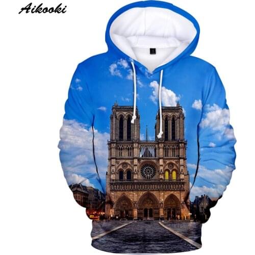 Fashion Famous Notre Dame de Paris hoodies men/women Hoody Sweatshirts Fashion Mens Hooded Forever Notre Dame de Paris Polluvers