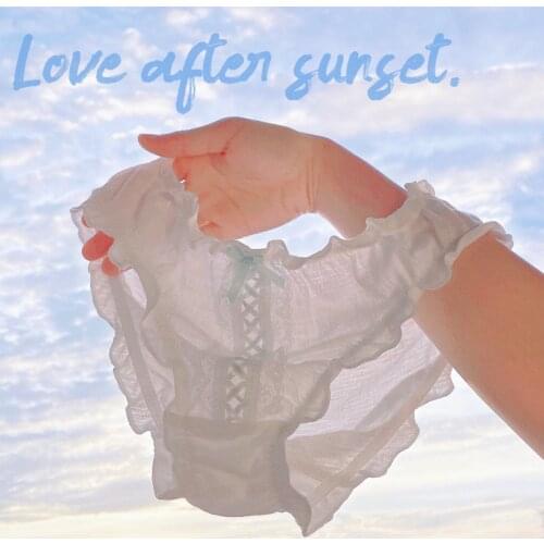 Soft And Waxy Cotton Japanese Lace Underpants Maiden Cross Silk Ribbon Lolita Girl Fold Cute Bowknot Pure Cotton Ventilationour