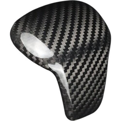 Car Carbon Fiber Gear Head Cover Shift Knob Cover Sticker for Tiguan Teramont
