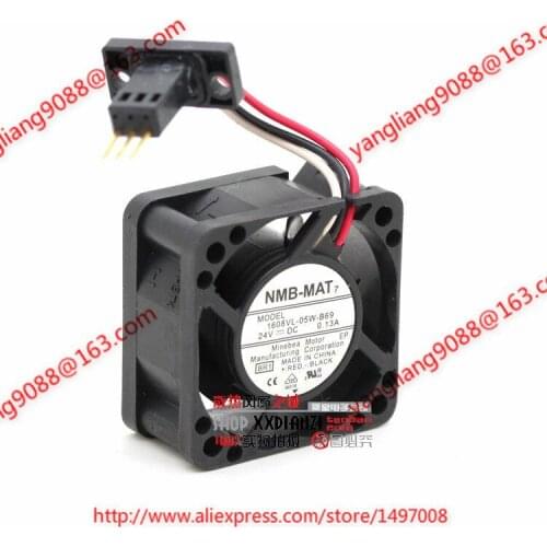 NMB-MAT 1608VL-05W-B69 BR1 DC 24V 0.13A 40x40x20mm Server Cooling Fan
