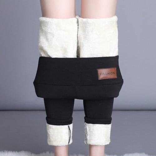 2020 New Fashion High Waist Autumn Winter Women Thick Warm Elastic Quality S-5XL Trousers Tight Type Pencil Pants