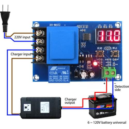 3.7V ~ 120V CNC Storage Battery Lithium Battery Charging Control Module Battery Switch Protection Board 12v 24v 48v