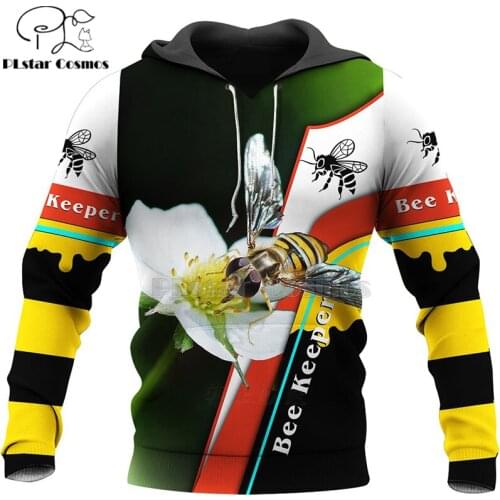 PLstar Cosmos Fashion Men hoodies insect Bee 3D Print Hoodie Unisex Casual streetwear hoody Sweatshirt pullover sudadera-8