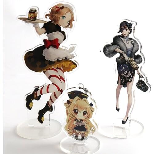 Custom VOGRACE cartoon anime acrylic stand keychain,wholesale transparent clear plastic standees with your own design