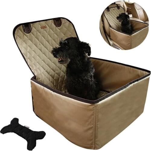 Portable Nylon Car Seat Protector Waterproof Dual-Use Pet Seat Cover Car Seat Cover With Toy Pet Outdoor Carrying Supplies