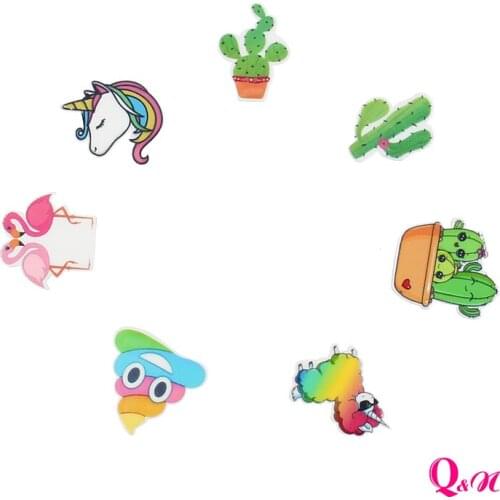 Q&N ribbon unicorn Cartoon Flatback Planar Resin 30Pcs,For DIY Holiday Festival Decoration Accessories