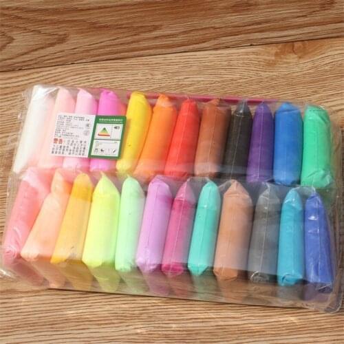24 Colors Rainbow Mud Kneaded Rubber Sculpture Pastel Eraser Artist Plasticine School Office Stationery Children DIY Crafts Gift