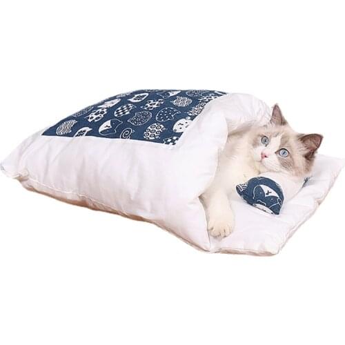 Yunexpress Removable Dog Cat Bed Cat Sleeping Bag Sofas Mat Winter Warm Cat House Pet Bed Puppy Kennel Nest Cushion Pet Products