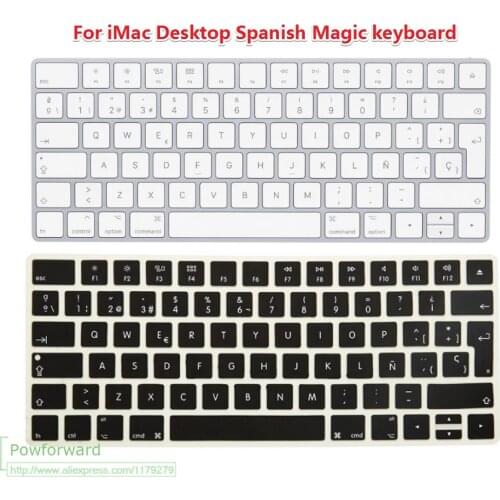 Spanish Language Silicone Keyboard Cover Skin for Apple Magic Keyboard Wireless Bluetooth MLA22LL/A A1644 European ISO Layout