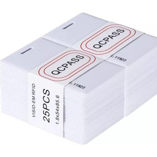 50pcs ID Card EM/TK4100 Smart Chip 1.8MM 125Khz Authorized Read-Only Badge Blank ID Key Tag Time Attendance Access Control Card