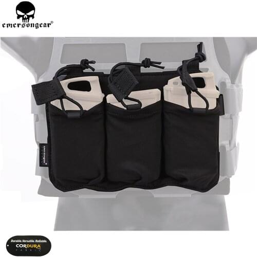 EMERSON Triple Magazine Pouch For SS Vest 5.56 /7.62 Magazine Pouch Holder Emersongear Tacrical Mag Pouch Multicam Black EM6402