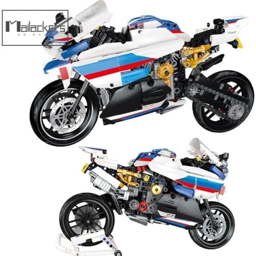 Mailackers Technical Motorcycle Car Model City Off Road Motorbike Vehicle Building Blocks Bricks Technical Sport Car Toy For Boy