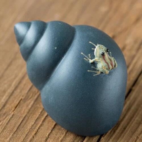 Tianluo Handmade Water Spray Purple Sand Small Tea Carve Mini Decoration Hand Pieces Tea-Soaked Tea Pet Tea Ceremony Tea Pet