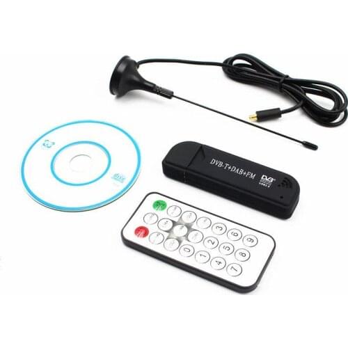 USB2.0 FM DAB DVB-T RTL2832U R820T2 RTL-SDR SDR Dongle Stick Digital TV Tuner Remote INFRARED Receiver with Antenna